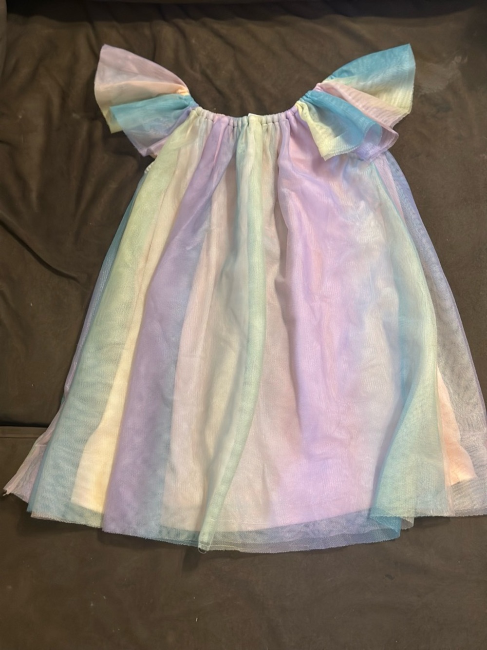 okie dokie Pastel Rainbow Tulle Dress